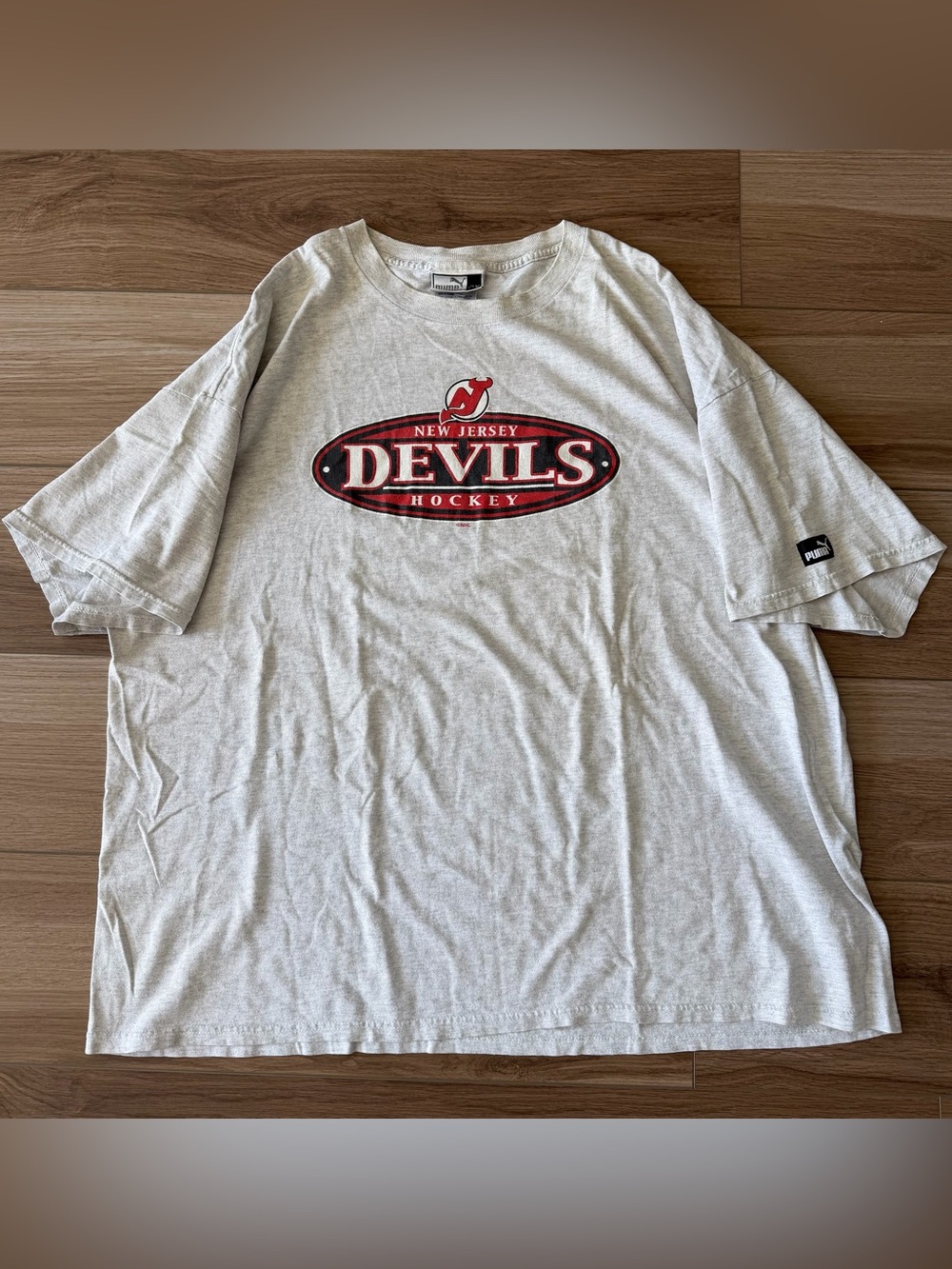 New Jersey Devils y2k Puma Grey T Shirt